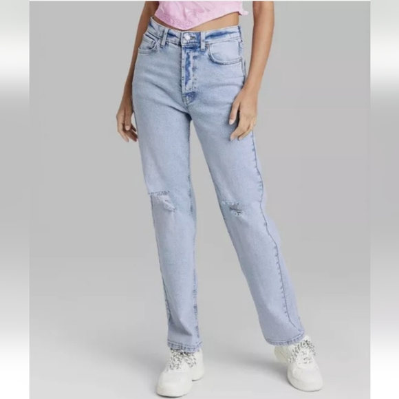 Wild Fable Super High Rise Straight Jeans - Picture 6 of 7